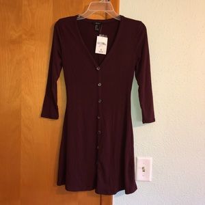 Wine knit dress